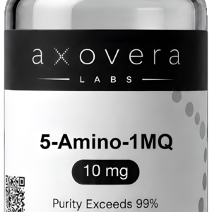 5-Amino-1mq 10 mg research vial, Axovera Labs. Research use only.